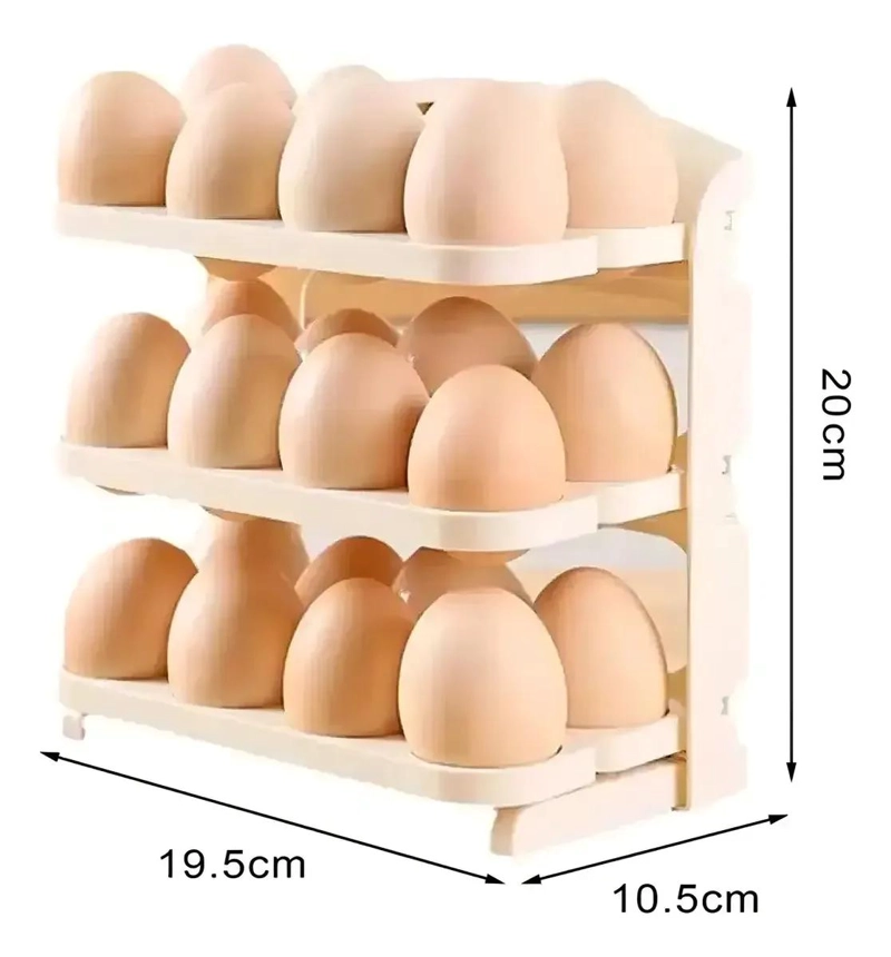 ORGANIZADOR DISPENSADOR DE HUEVOS PARA 24 UNIDADES - 8