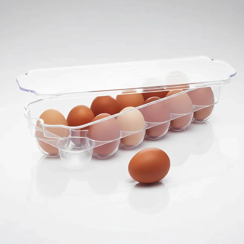 HUEVERA APILABLE PARA 12 HUEVOS CON TAPA TRANSPARENTE - 9