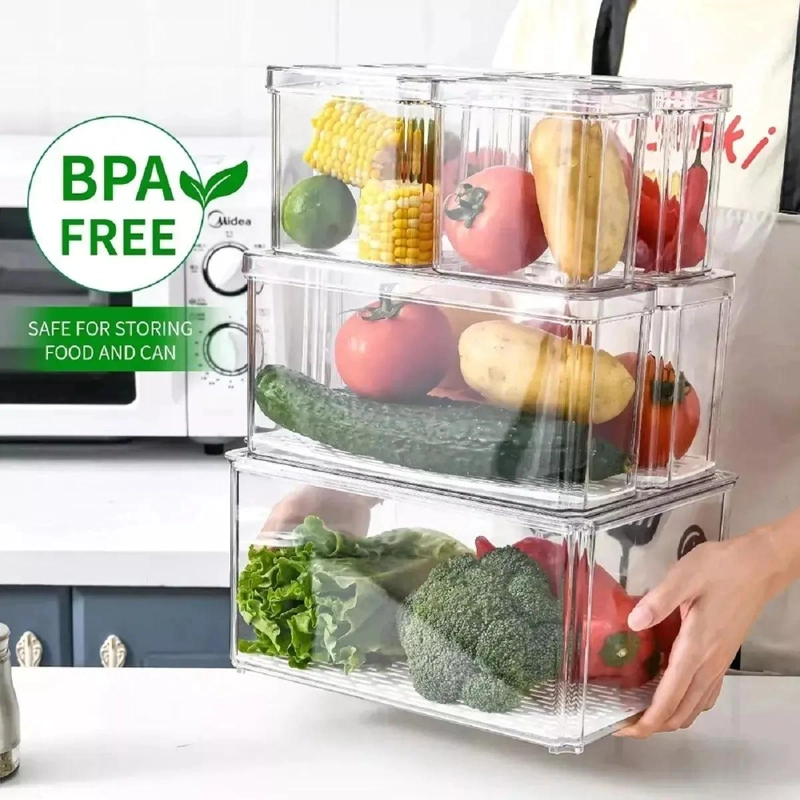 SET DE 7 CONTENEDORES TRANSPARENTES PARA REFRIGERADOR - 6