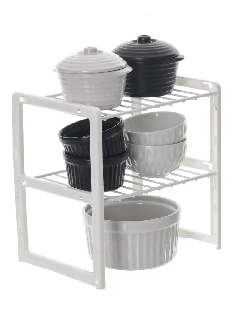 RACK DE COCINA PEQUEÑO BLANCO PARA OPTIMIZAR ESPACIOS - 1