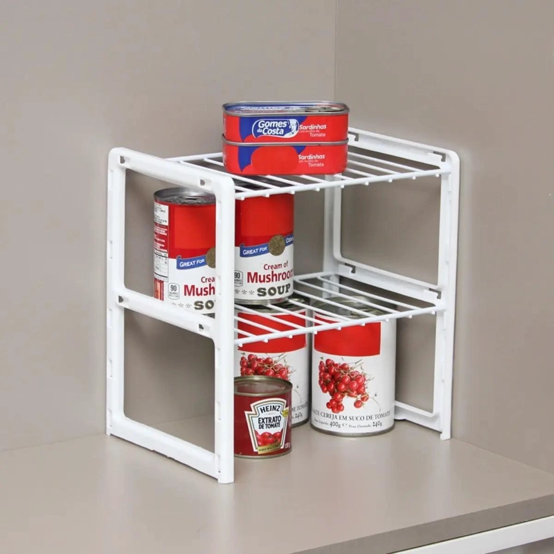 RACK DE COCINA PEQUEÑO BLANCO PARA OPTIMIZAR ESPACIOS - 2