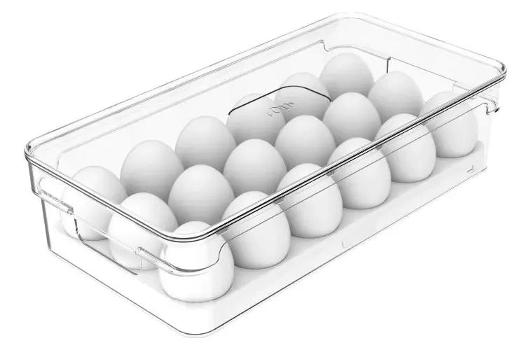 ORGANIZADOR DE HUEVOS TRANSPARENTE PARA 18 UNIDADES EN COCINA - 3