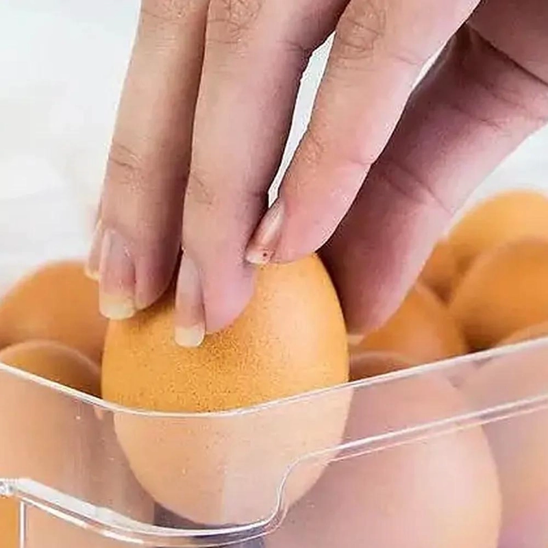 ORGANIZADOR DE HUEVOS TRANSPARENTE PARA 18 UNIDADES EN COCINA - 5