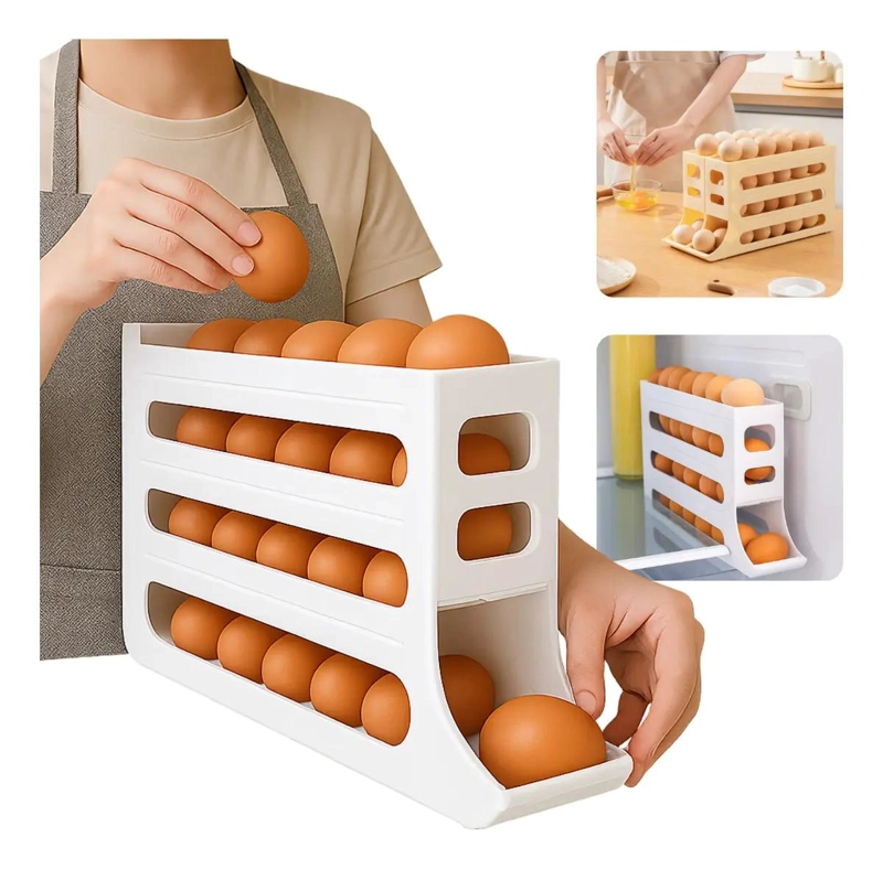 ORGANIZADOR DESLIZANTE PARA HUEVOS CON CAPACIDAD DE 28 - 1