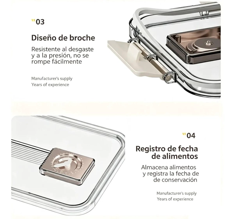 CONTENEDOR ORGANIZADOR TRANSPARENTE PARA REFRIGERADOR CON TAPA - 5