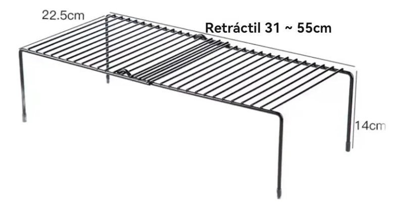 REPISA EXTENSIBLE ORGANIZADOR DE COCINA COLOR NEGRO - 3