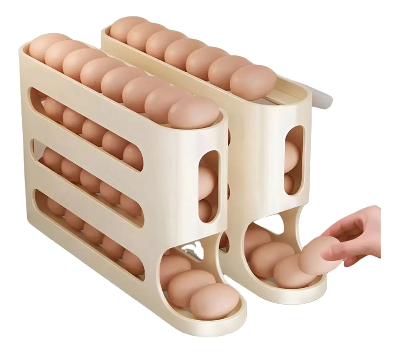 ORGANIZADOR DE HUEVOS BLANCO PARA COCINAS MODERNAS Y FUNCIONALES - 1