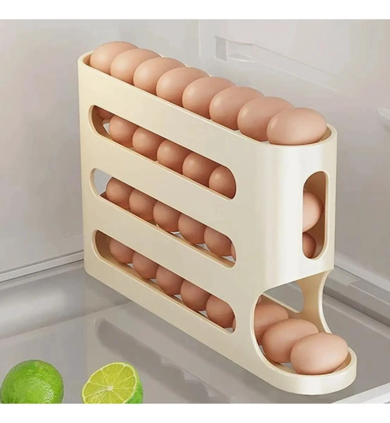 ORGANIZADOR DE HUEVOS BLANCO PARA COCINAS MODERNAS Y FUNCIONALES - 4
