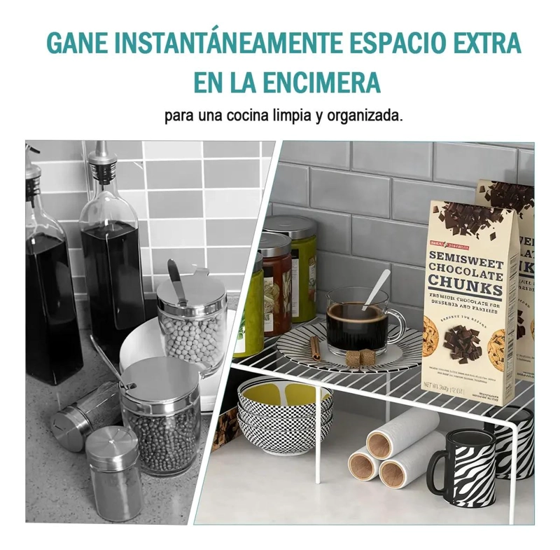 ESTANTE ORGANIZADOR EXTENSIBLE PARA COCINA Y ALMACENAMIENTO - 3