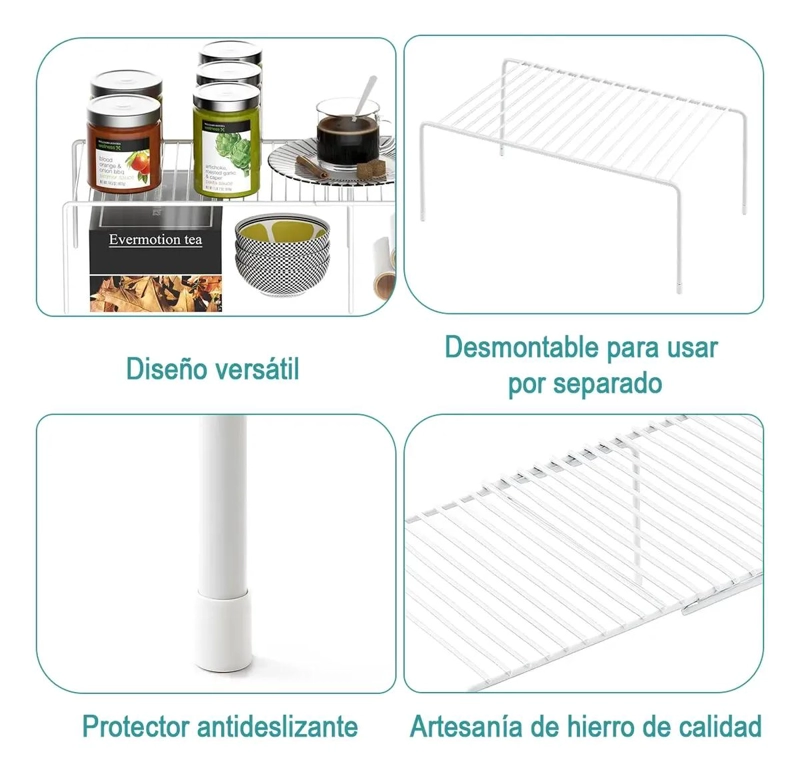 ESTANTE ORGANIZADOR EXTENSIBLE PARA COCINA Y ALMACENAMIENTO - 4