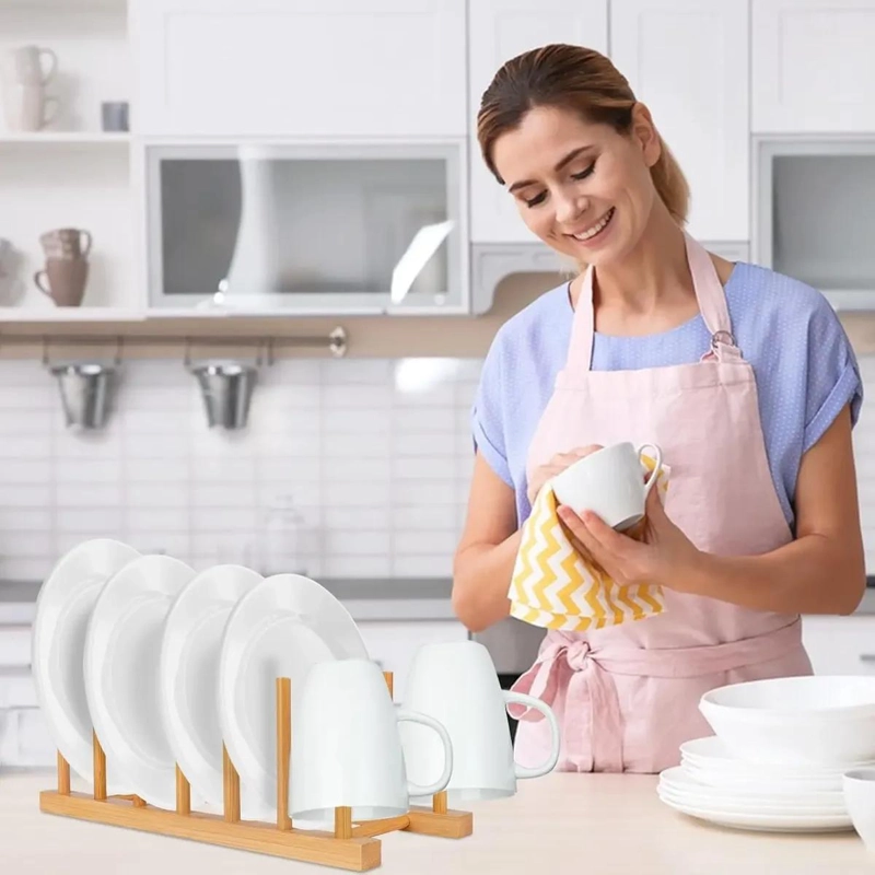 ESTANTE ORGANIZADOR DE PLATOS Y TAZAS DE BAMBU PACK DE 2 - 7