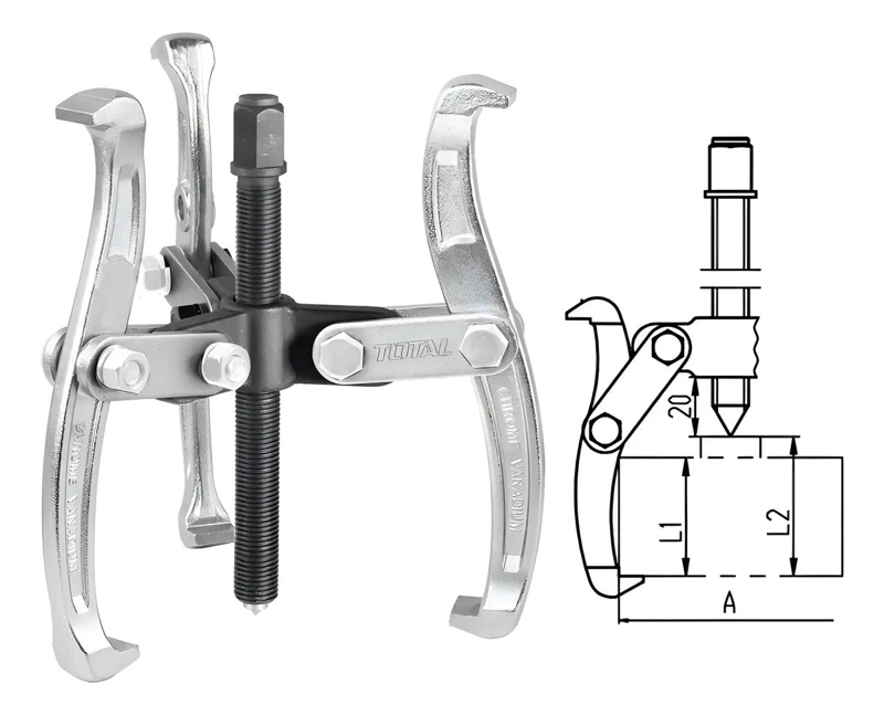 EXTRACTOR DE RODAMIENTO 3 PATAS 3 PULGADAS - 1