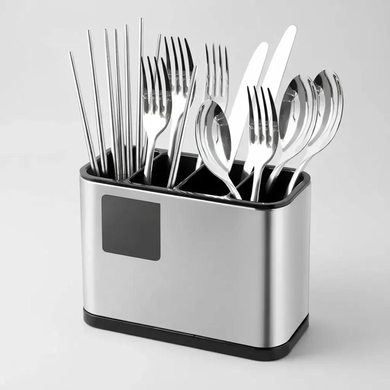 ESCURRIDOR DE CUBIERTOS DE ACERO INOXIDABLE CON 4 COMPARTIMENTOS - 8
