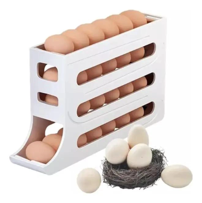 DISPENSADOR DE HUEVOS ORGANIZADOR PARA REFRIGERADOR DE 4 NIVELES - 1