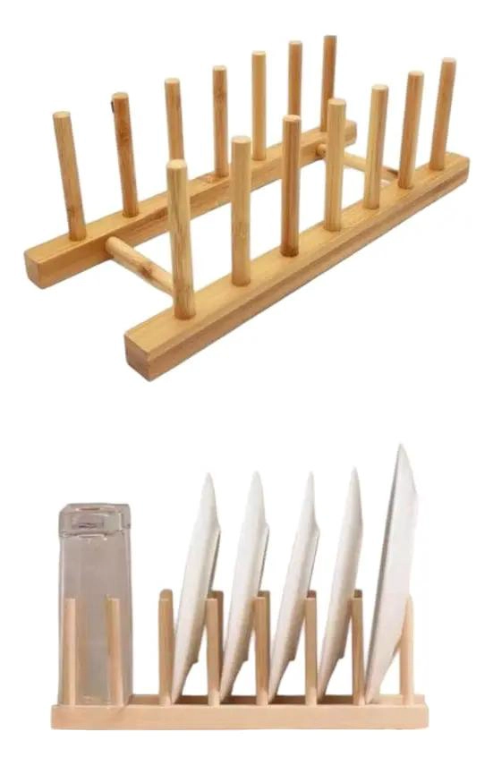 ORGANIZADOR DE PLATOS Y SECAPLATOS EN COLOR MARRON - 3