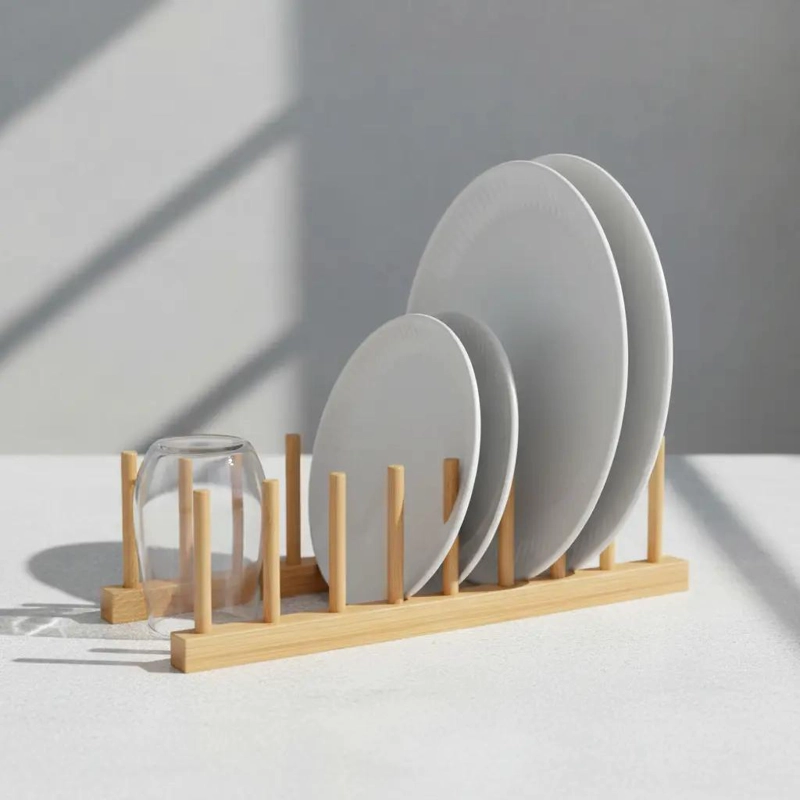 ORGANIZADOR DE PLATOS Y SECAPLATOS EN COLOR MARRON - 7