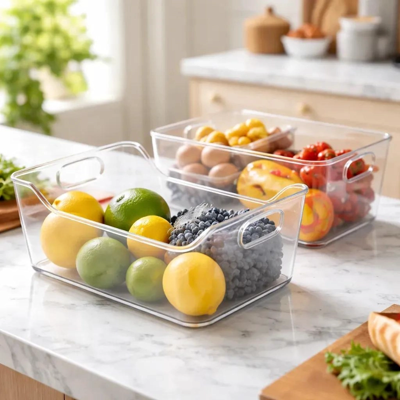 CAJA ORGANIZADORA TRANSPARENTE PARA REFRIGERADOR 30 CM - 3