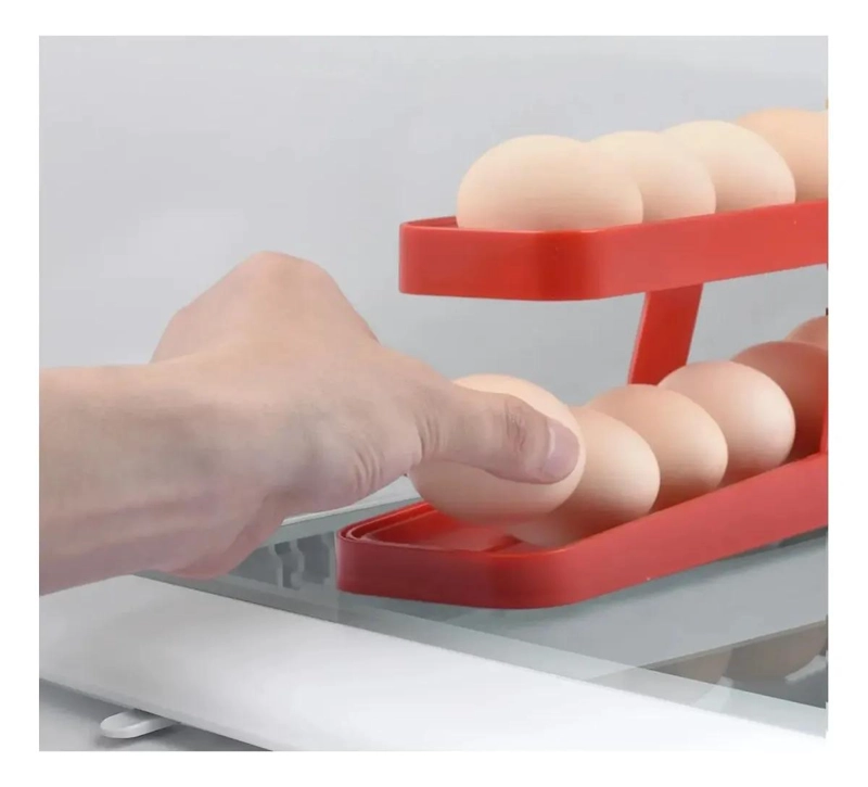 DISPENSADOR ORGANIZADOR DE HUEVOS AUTOMATICO PARA 14 UNIDADES - 4