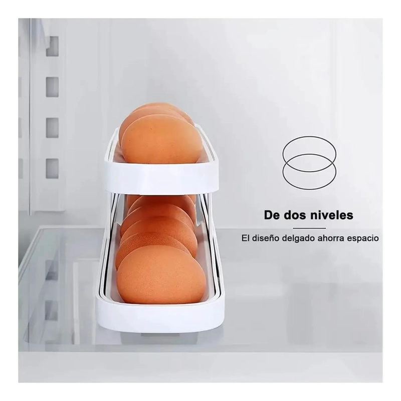 DISPENSADOR ORGANIZADOR DE HUEVOS AUTOMATICO PARA 14 UNIDADES - 6