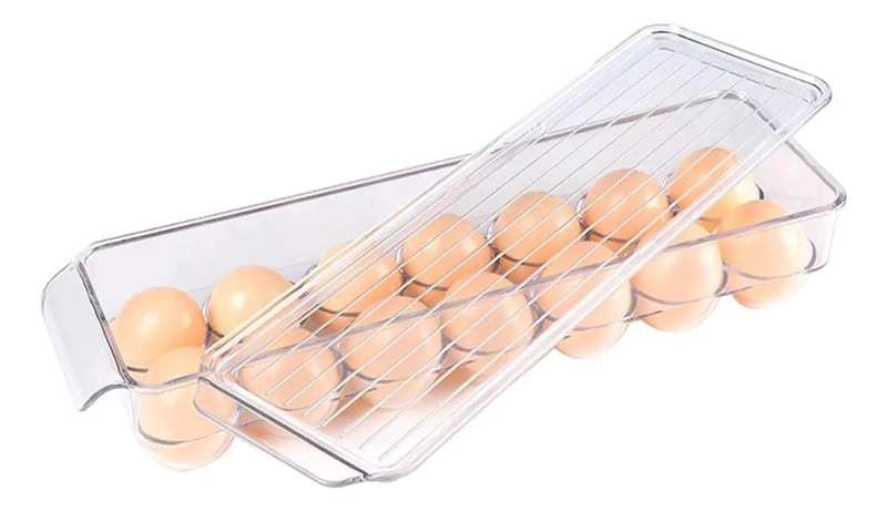 ORGANIZADOR ACRILICO PARA 12 HUEVOS CON TAPA TRANSPARENTE - 6