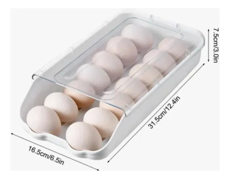 BANDEJA ORGANIZADORA AUTOMATICA PARA 14 HUEVOS APILABLE - 2