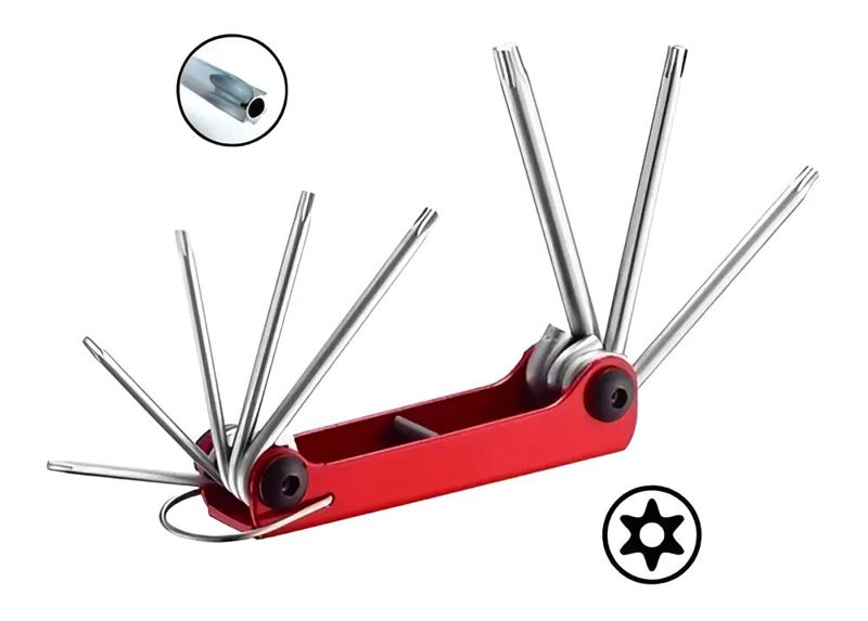 JUEGO DE LLAVES TORX PERFORADAS 8 PZAS - 1