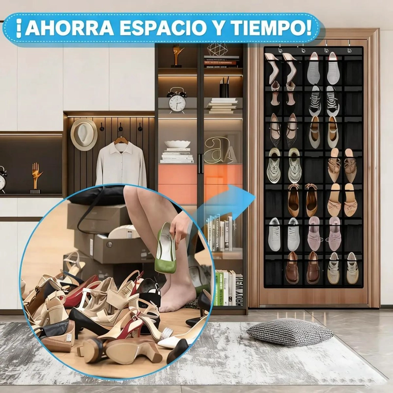 ORGANIZADOR DE ZAPATOS CON 35 BOLSILLOS DE TELA NO TEJIDA - 4