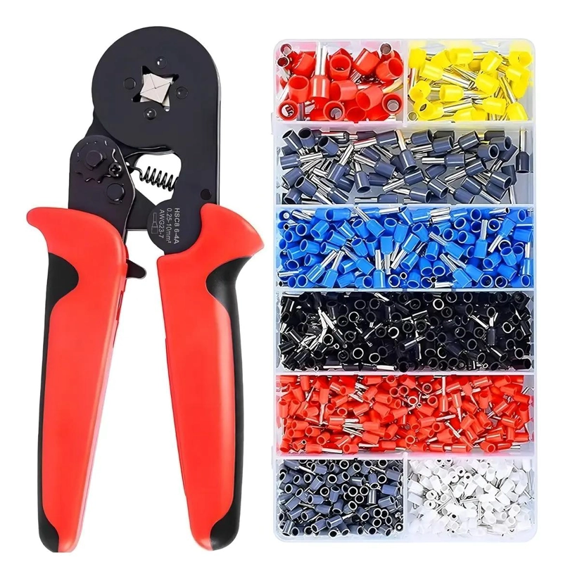 KIT ALICATE CRIMPADOR 1200 TERMINALES CABLEADO - 4