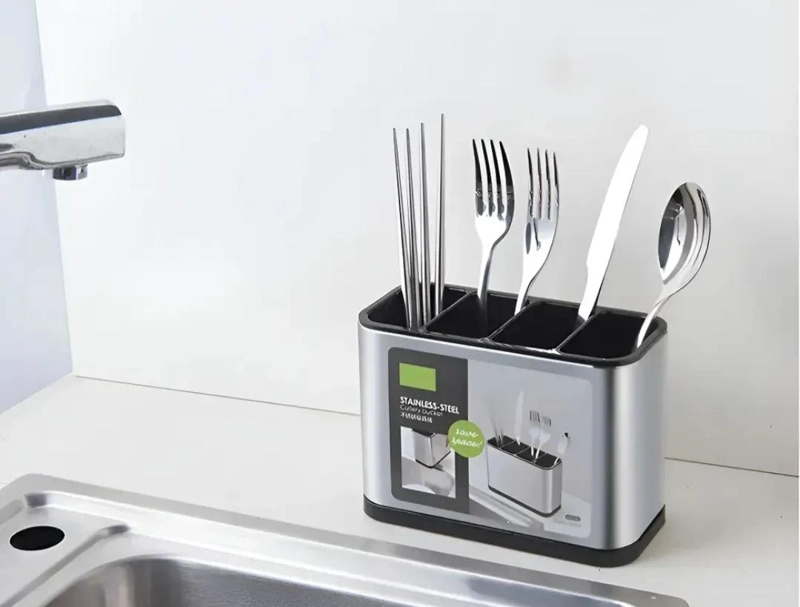 ESCURRIDOR DE UTENSILIOS DE COCINA EN ACERO INOXIDABLE - 2