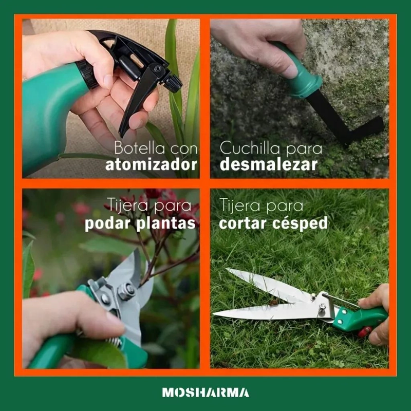 SET DE HERRAMIENTAS PARA JARDINERIA 11 PIEZAS - 4
