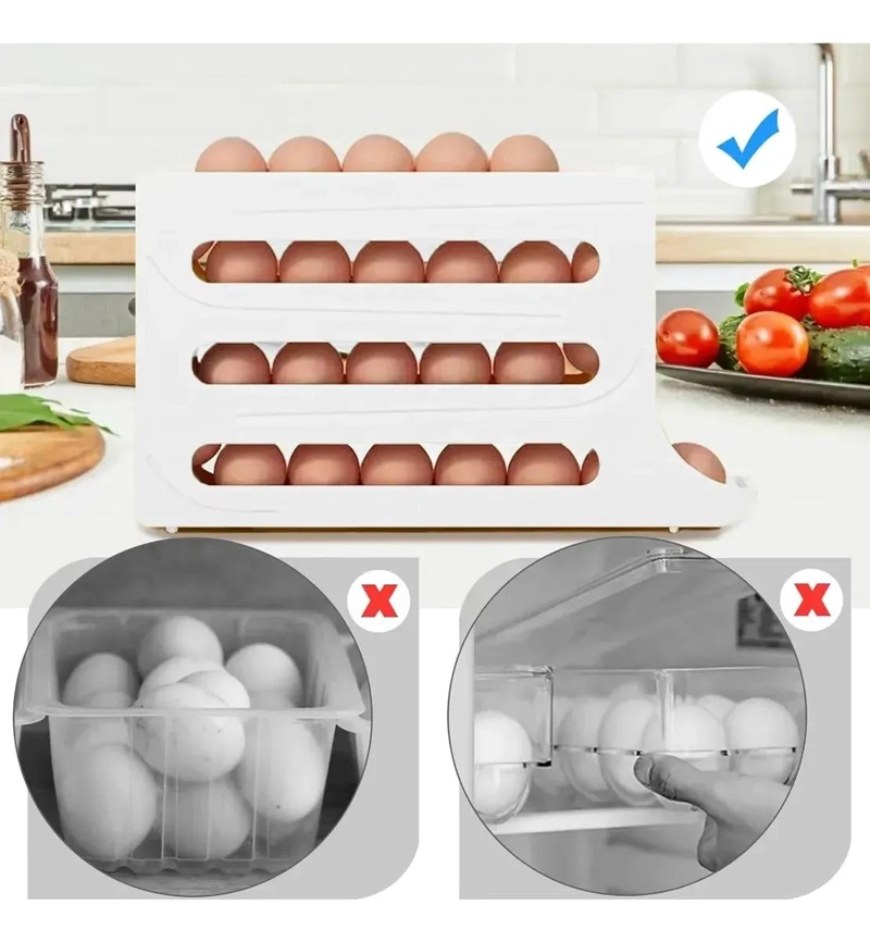 ORGANIZADOR DE HUEVOS PARA REFRIGERADOR CON 12 CAVIDADES - 2