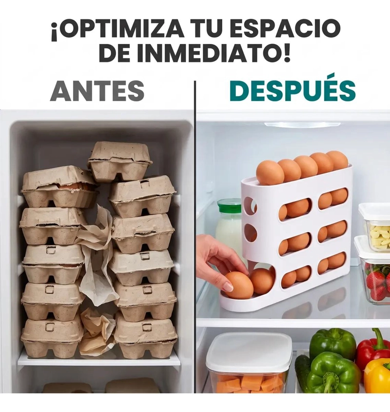 ORGANIZADOR VERTICAL DE HUEVOS PARA 24 UNIDADES EN 4 NIVELES - 10