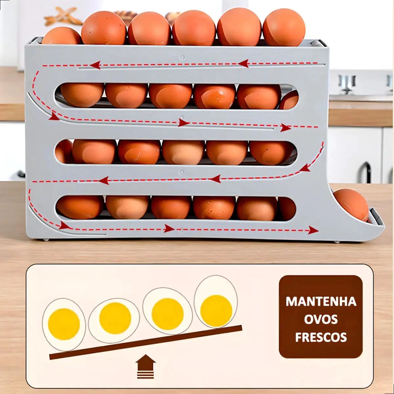 DISPENSADOR ORGANIZADOR DE HUEVOS PARA REFRIGERADOR - 3