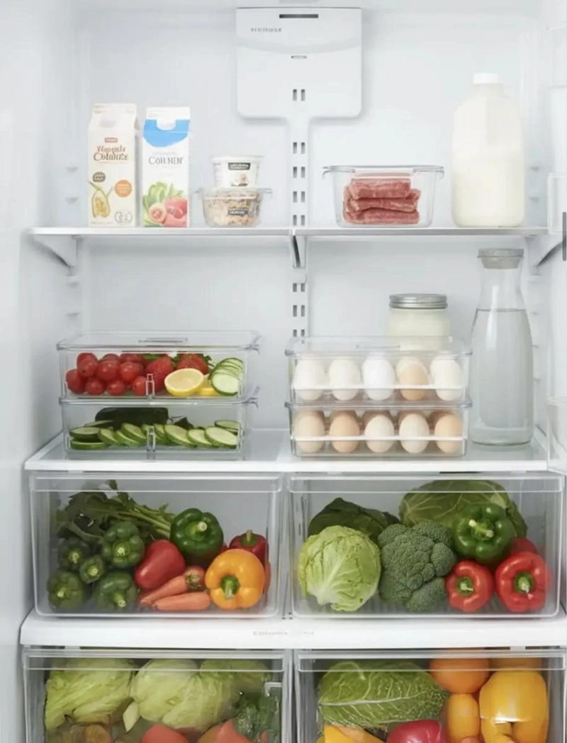 BANDEJA MULTIUSOS PARA REFRIGERADOR CON TAPA TRANSPARENTE - 3
