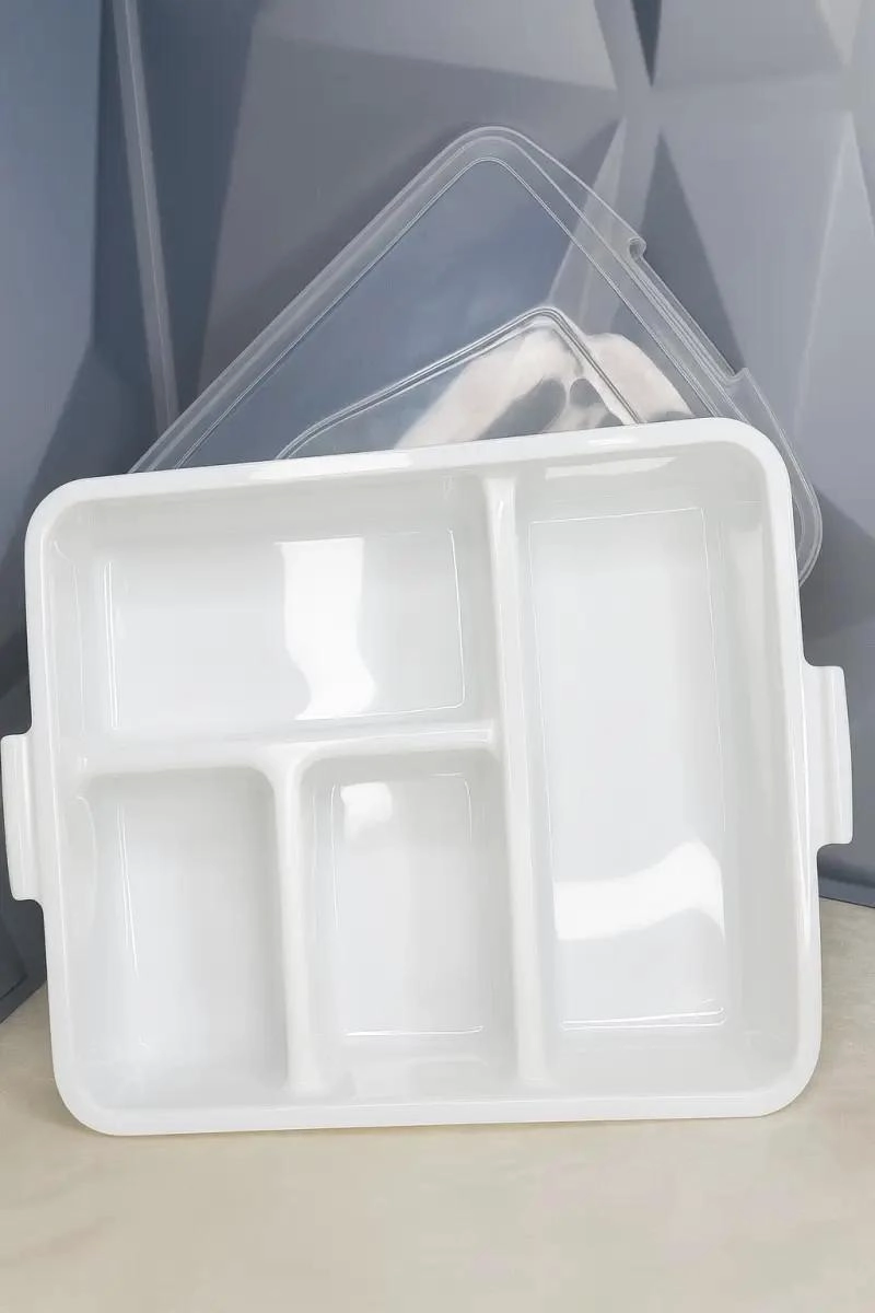 CONTENEDOR RECTANGULAR DE COMIDA CON 4 COMPARTIMIENTOS - 3