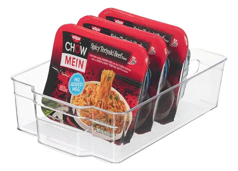 ORGANIZADOR RECTANGULAR TRANSPARENTE PARA REFRIGERADOR Y COCINA - 2