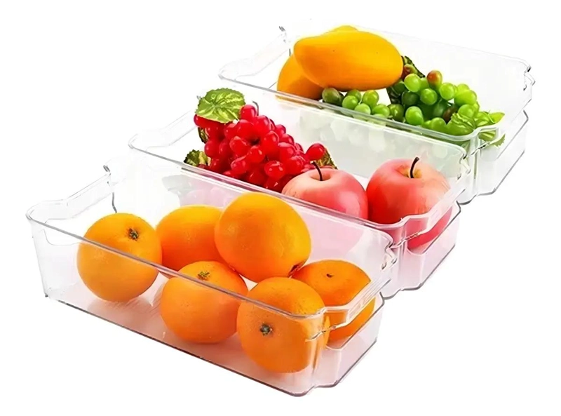 ORGANIZADOR RECTANGULAR TRANSPARENTE PARA REFRIGERADOR Y COCINA - 3