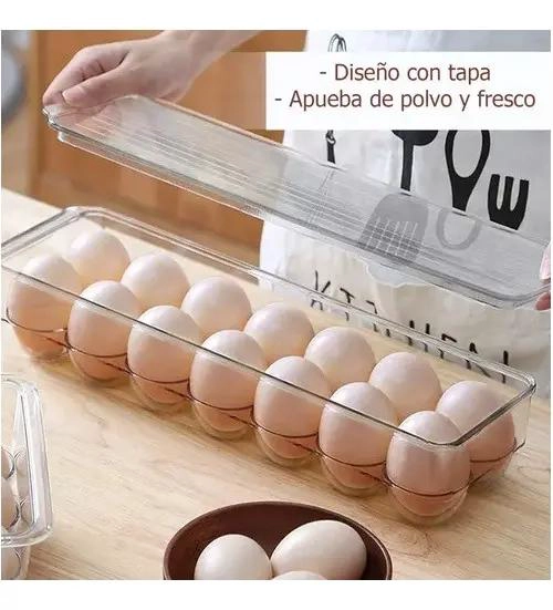 CONTENEDOR APILABLE DE PLASTICO PARA 14 HUEVOS FRESCOS - 6
