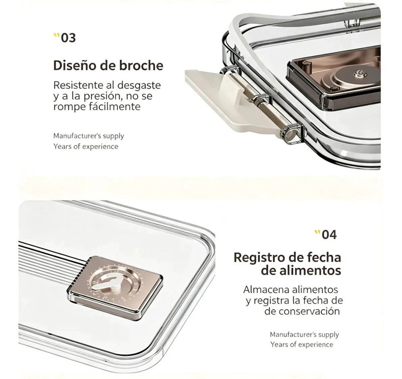 CONTENEDOR ORGANIZADOR TRANSPARENTE PARA REFRIGERADOR CON TAPA - 5