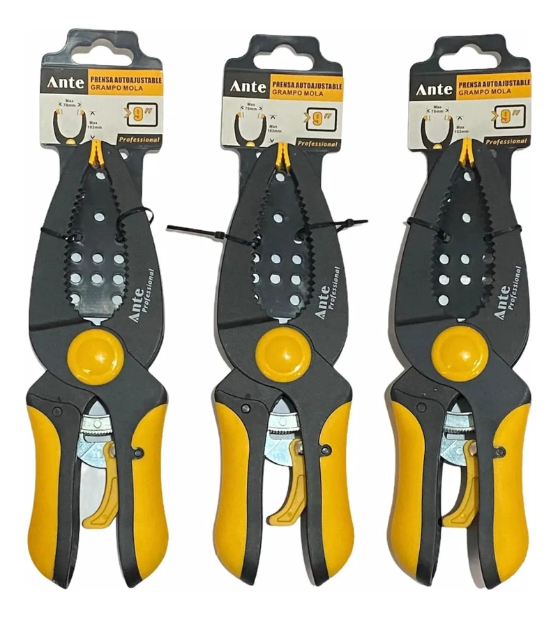 PRENSA AUTOAJUSTABLE 9 PULGADAS PACK DE 3 - 1
