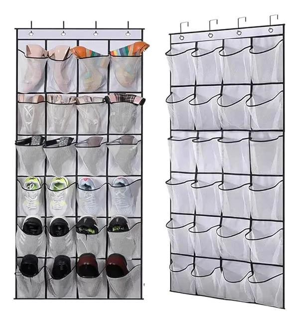 ORGANIZADOR COLGANTE DE 4 GANCHOS PARA 24 PARES DE ZAPATOS - 4