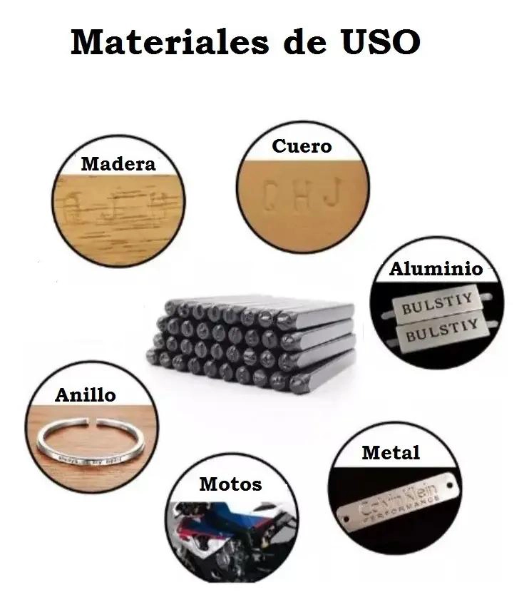 JUEGO DE NUMEROS Y LETRAS PARA MARCAJE 36 PIEZAS - 4