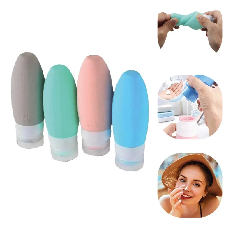 SET DE 4 BOTELLAS DE SILICONA ANTIFUGAS DE 90 ML - 1