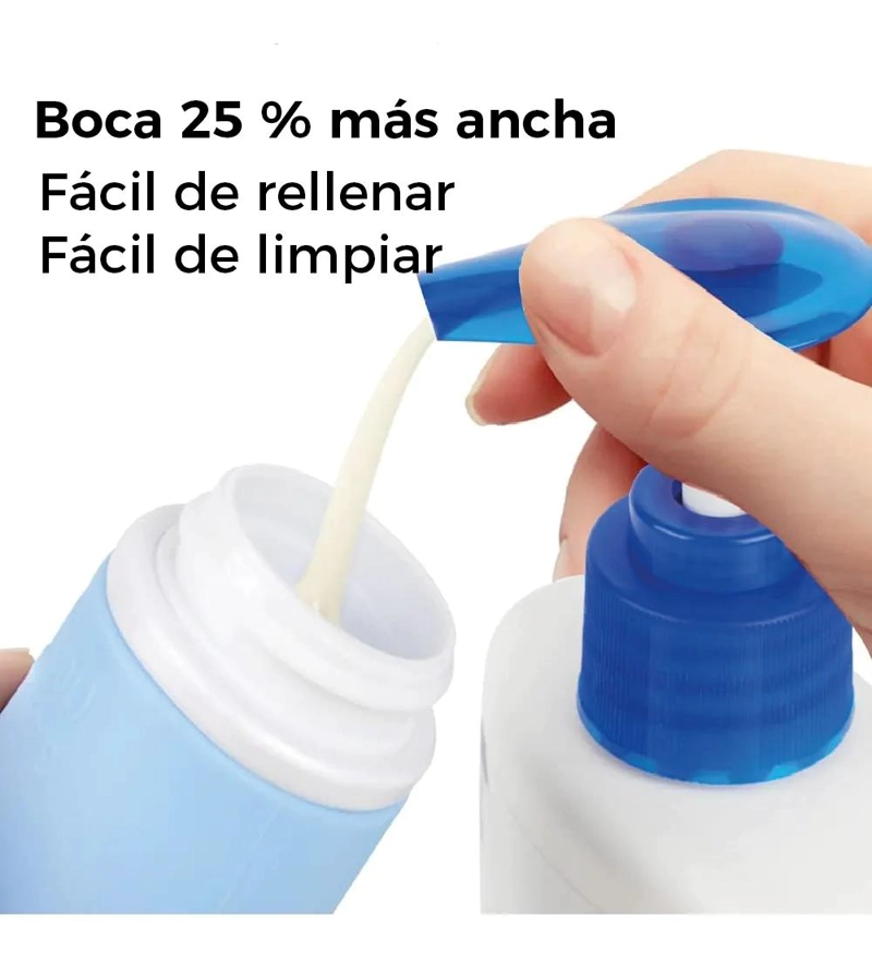 SET DE 4 BOTELLAS DE SILICONA ANTIFUGAS DE 90 ML - 10