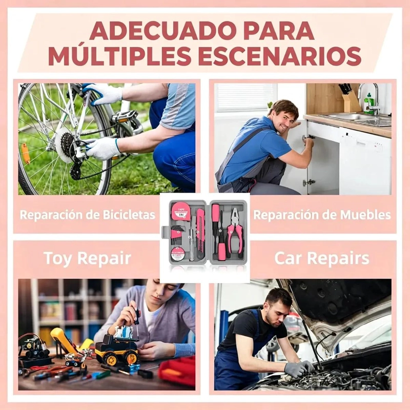 KIT DE HERRAMIENTAS MANUALES 13 PIEZAS - 10