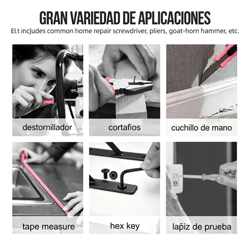 KIT DE HERRAMIENTAS MANUALES 13 PIEZAS - 3