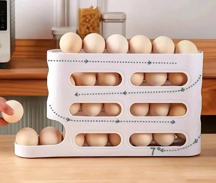 ORGANIZADOR DE HUEVOS VERTICAL DE TRES NIVELES PARA 30 HUEVOS - 4