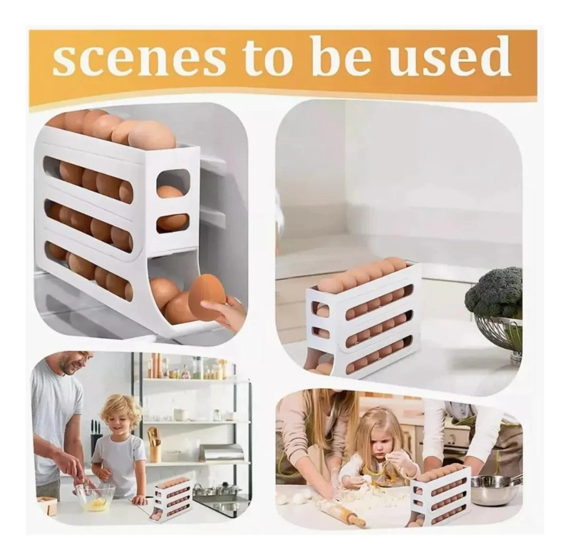 ORGANIZADOR DE HUEVOS VERTICAL DE TRES NIVELES PARA 30 HUEVOS - 8
