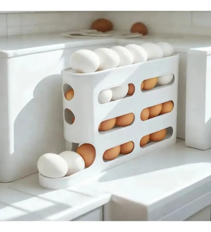 ORGANIZADOR DE HUEVOS VERTICAL DE TRES NIVELES PARA 30 HUEVOS - 9