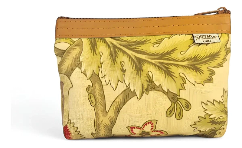 ESTUCHE COSMETIQUERO VINTAGE VERDE CLARO PARA ACCESORIOS - 1